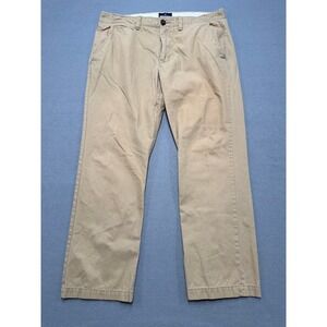 American Eagle Chino Pants Men's 38x30 Khaki Tan Original Straight Leg Cotton